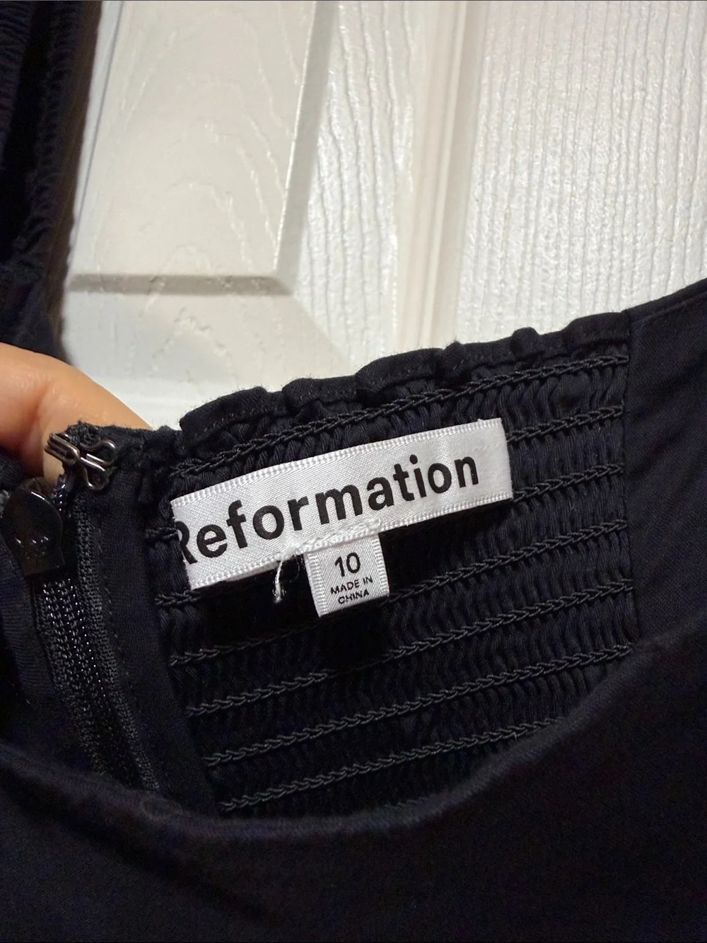Reformation Michaela Black Dress - Size 10